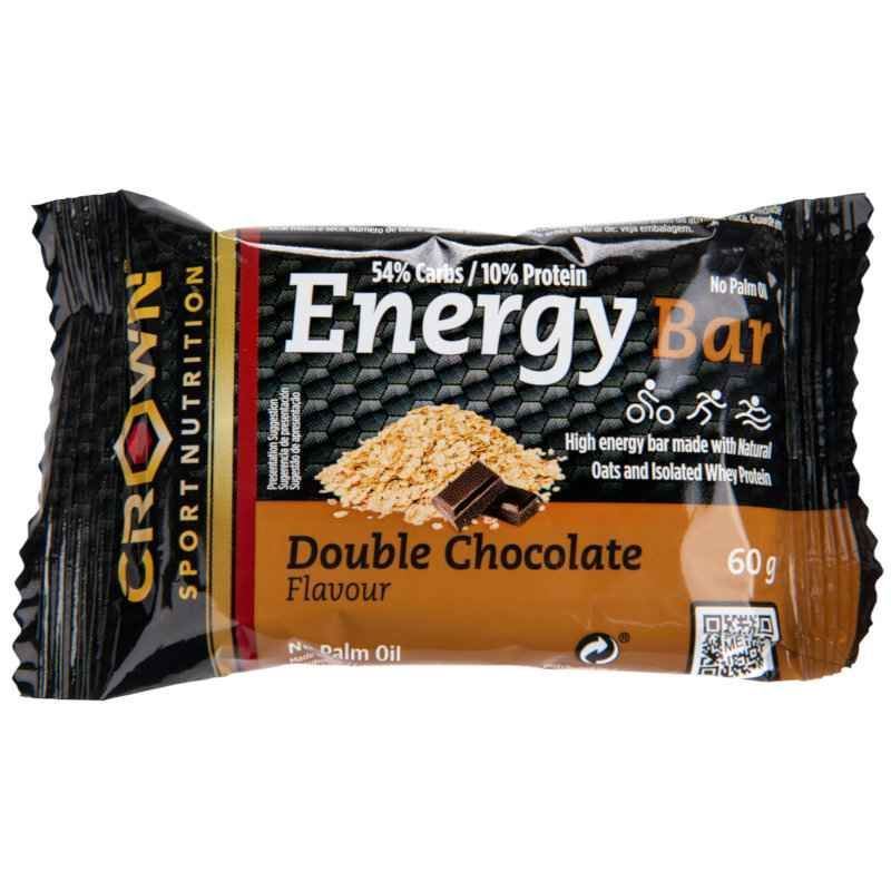 CROWN ENERGY BAR DOBLE CHOCO 0.60GR - Barrita energética de avena - Imagen 1