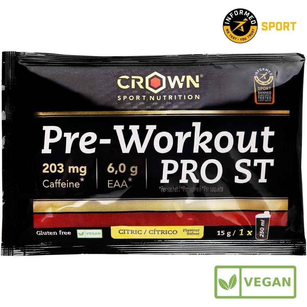 CROWN PRE-WORKOUT PRO ST CITRICO 15G - Pre-entreno concentrado en polvo - Imagen 1